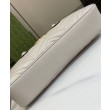 Borse Firmate Replica media con manico superiore Gucci GG Marmont 795218 Grigio chiaro
