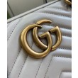 Borse Firmate Replica media con manico superiore Gucci GG Marmont 795218 Grigio chiaro