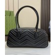 Borsa media con manico superiore Gucci GG Marmont 795218 Nera