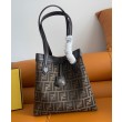Borsa media Fendi Origami 8BH414 Caffè scuro