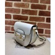 Borse Replica mini arrotondata Gucci Horsebit 1955 760191 Crema