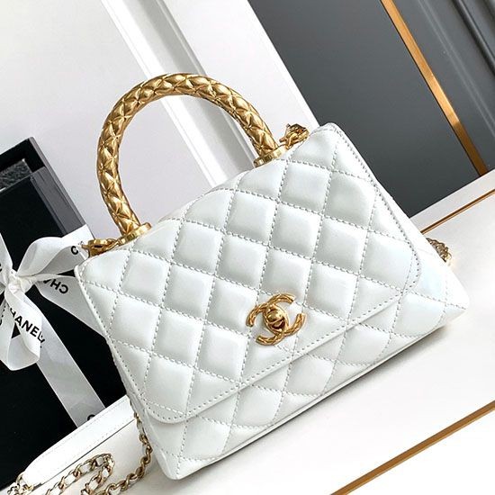 Borsa Mini Coco con manico AS2215 Bianca