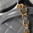 Borsa mini con patta con manico superiore AS4992 Grigio