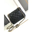 Borsa Mini con patta nera AS4384