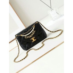 Borse Firmate Replica mini con patta nera AS4986