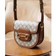 Borsa mini rotonda Gucci Horsebit 1955 760191 Caffè
