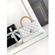 Borsa piccola con manico in cocco A92990 Bianca