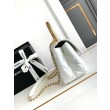 Borsa piccola con manico in cocco A92990 Bianca