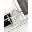 Borsa piccola con manico in cocco A92990 Bianca