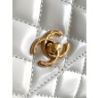 Borsa piccola con manico in cocco A92990 Bianca