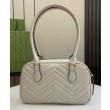 Borsa piccola con manico superiore Gucci GG Marmont 795199 Grigio chiaro