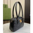 Borse Firmate Replica piccola con manico superiore Gucci GG Marmont 795199 Nera
