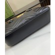 Borse Firmate Replica piccola con manico superiore Gucci GG Marmont 795199 Nera