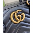 Borse Firmate Replica piccola con manico superiore Gucci GG Marmont 795199 Nera