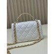 Borsa piccola con patta con manico superiore bianca AS4023