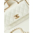 Borsa piccola con patta e manico superiore AP3803 Bianco