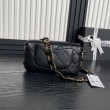 Borsa Replica 1:1 piccola con patta in pelle di agnello AS5167 Nera