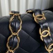 Borsa Replica 1:1 piccola con patta in pelle di agnello AS5167 Nera