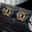 Borsa Replica 1:1 piccola con patta in pelle di agnello AS5167 Nera