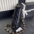 Borsa Replica 1:1 piccola con patta in pelle di agnello AS5167 Nera