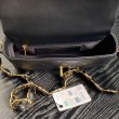 Borsa Replica 1:1 piccola con patta in pelle di agnello AS5167 Nera