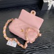 Qualità superiore replica piccola con patta in pelle di agnello AS5167 Rosa