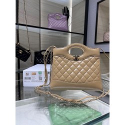 Borsa Shiny Lambskin 31 Mini Shopping AS4133 beige