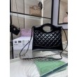 Borsa Shiny Lambskin 31 Mini Shopping AS4133 nera