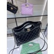 Borsa Shiny Lambskin 31 Mini Shopping AS4133 nera