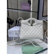 Borsa Shiny Lambskin 31 Mini Shopping Bag AS4133 Bianco