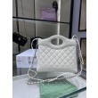Borsa Shiny Lambskin 31 Mini Shopping Bag AS4133 Bianco