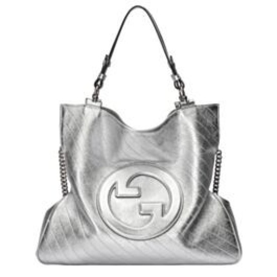 Borsa tote media Gucci Blondie 751516 Argento