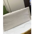 Borsa tote media Gucci con stampa Gucci 772176 Caffè