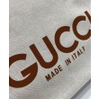 Borsa tote media Gucci con stampa Gucci 772176 Caffè