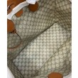 Borsa tote media Gucci con stampa Gucci 772176 Caffè