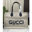 Imitazioni borse griffate tote media Gucci con stampa Gucci 772176 Nera