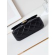 Dettagli perfetti 24B Borsa con manico a catena oro AS5043 Nero