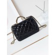 Dettagli perfetti 24B Borsa con manico a catena oro AS5043 Nero