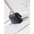 Dettagli perfetti 24B Borsa con manico a catena oro AS5043 Nero