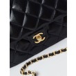 Dettagli perfetti 24B Borsa con manico a catena oro AS5043 Nero
