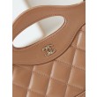 Dettagli perfetti 31 Mini Shopping Borse Firmate Replica Pochette con catena lucida AS3656 Beige