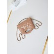 Dettagli perfetti 31 Mini Shopping Borse Firmate Replica Pochette con catena lucida AS3656 Beige