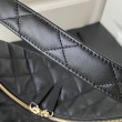 Dettagli perfetti Borsa Replica 1:1 hobo in pelle di vitello media nera AS4339