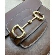 Dettagli perfetti Borsa mini arrotondata Gucci Horsebit 1955 760191 Caffè