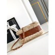 Dettagli perfetti Borse Replica mini con patta in pelle di agnello shearling AS5148 Beige