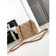 Dettagli perfetti Borse Replica mini con patta in pelle di agnello shearling AS5148 Beige
