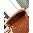 Dettagli perfetti Borse Replica mini con patta in pelle di agnello shearling AS5148 Beige
