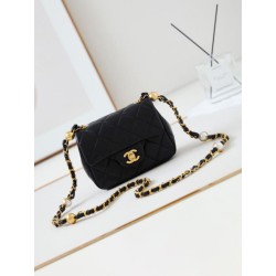 Dettagli perfetti Borsa Replica 1:1 Mini Flap AS4946 nera