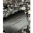 Dettagli perfetti Borsa YSL Saint Laurent Oxalis in rafia macramè nera