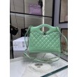 Dettagli perfetti Shiny Lambskin 31 Mini Shopping Bag AS4133 Verde